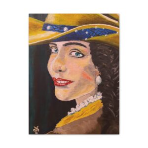 Matte Canvas Art Print, Vintage Western Decor, Cowgirl Wall Art, Rustic Home Decoration, Unique Gift Idea | By Jon Tseng